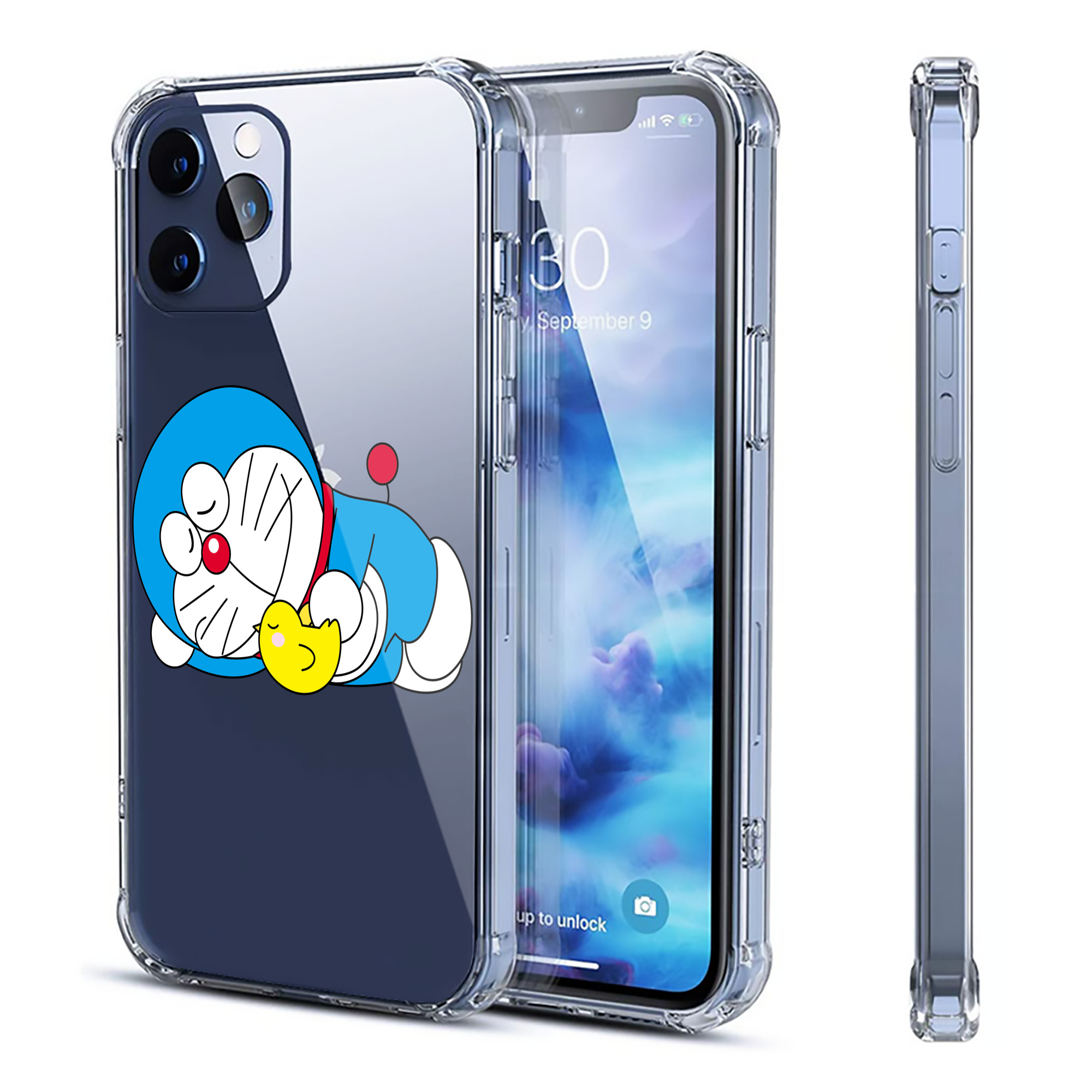 （画像用） ドラえもん Doraemon 【iPhone 12シリーズ対応】透明スマホケース（クリアソフトケース）